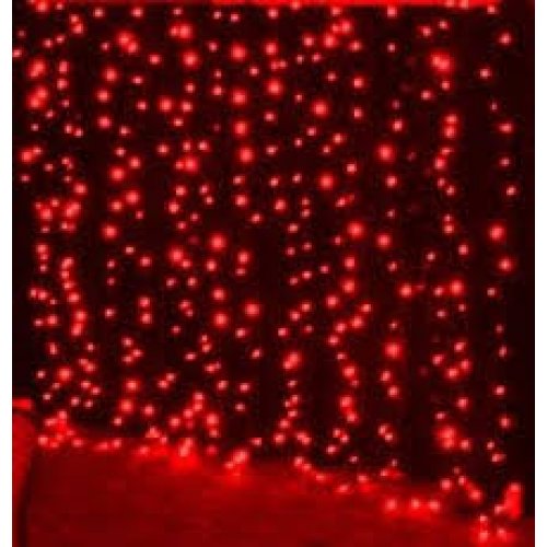 red curtain lights