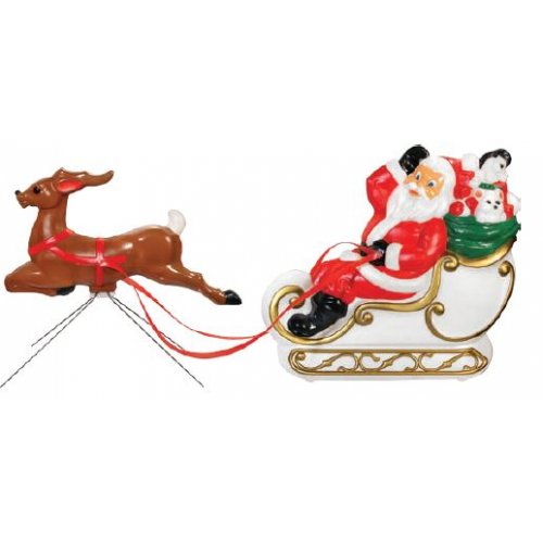 Christmas Shop Online - Small Santa with Sleigh and Reindeer