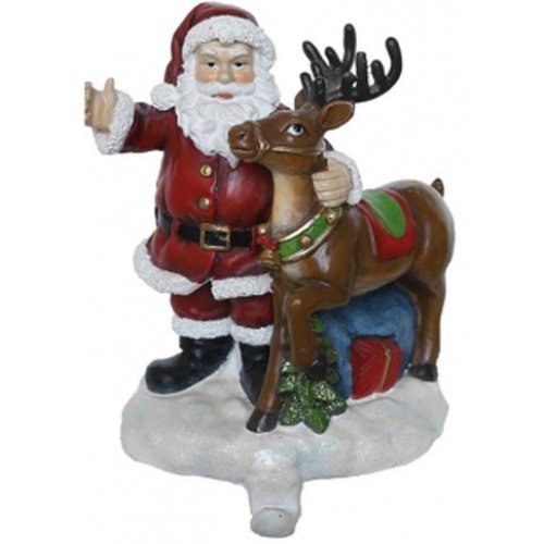 Christmas Shop Online - 17cm Santa & Reindeer Stocking